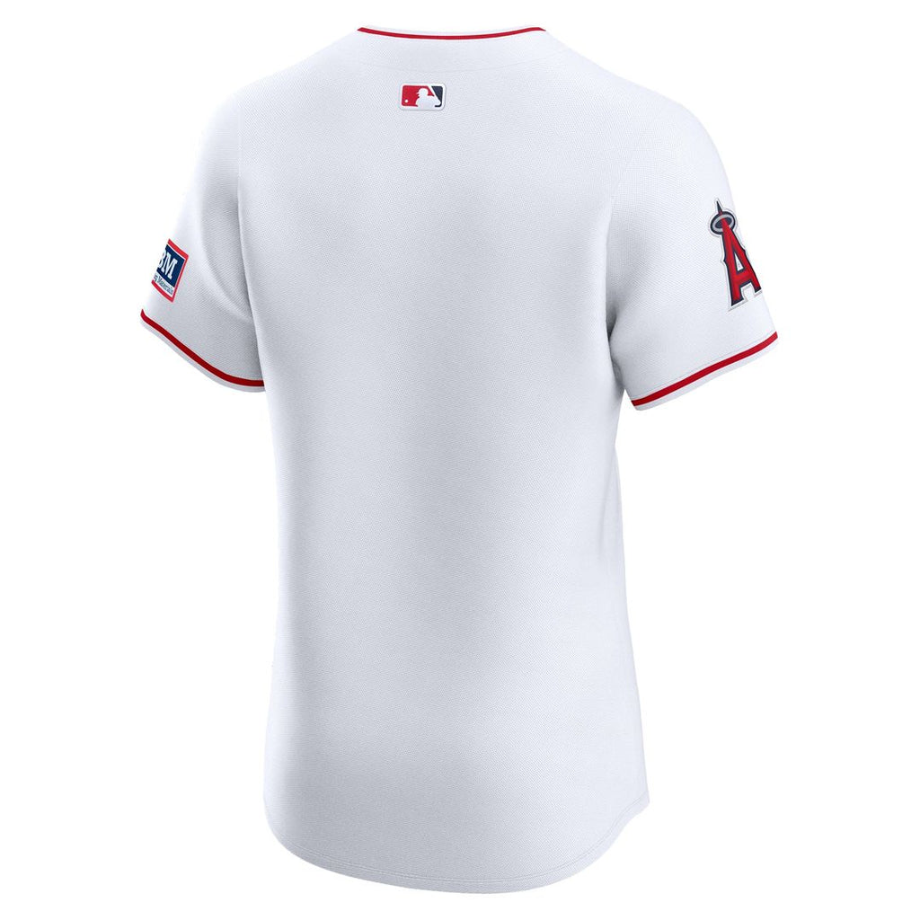 Los Angeles Angels Home Elite Patch Jersey | White
