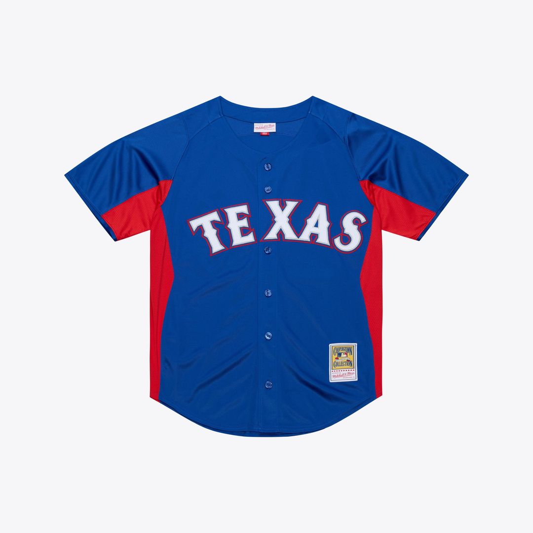 Texas Rangers Adrian Beltre Cooperstown Mesh Batting Practice Button-Up Jersey | Royal