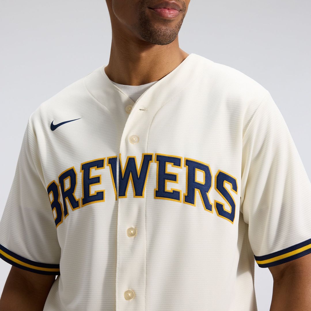 Milwaukee Brewers Home Replica Team Jersey | Cream