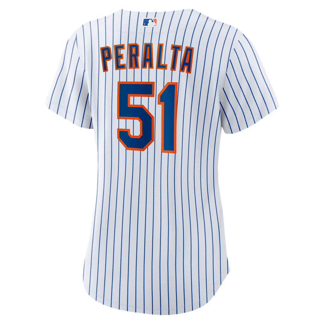 New York Mets Freddy Peralta Women's Home Replica Jersey | White