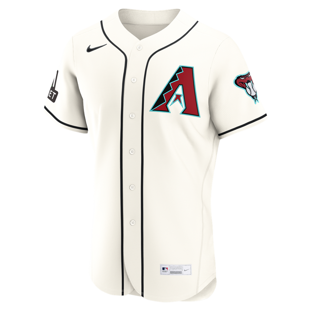 Arizona Diamondbacks Ketel Marte Home Authentic Sponsor Patch Jersey | Cream