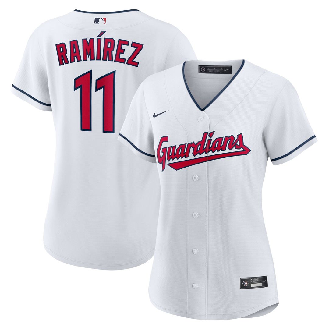 Cleveland Guardians Jose Ramirez Women's Home Replica Jersey | White