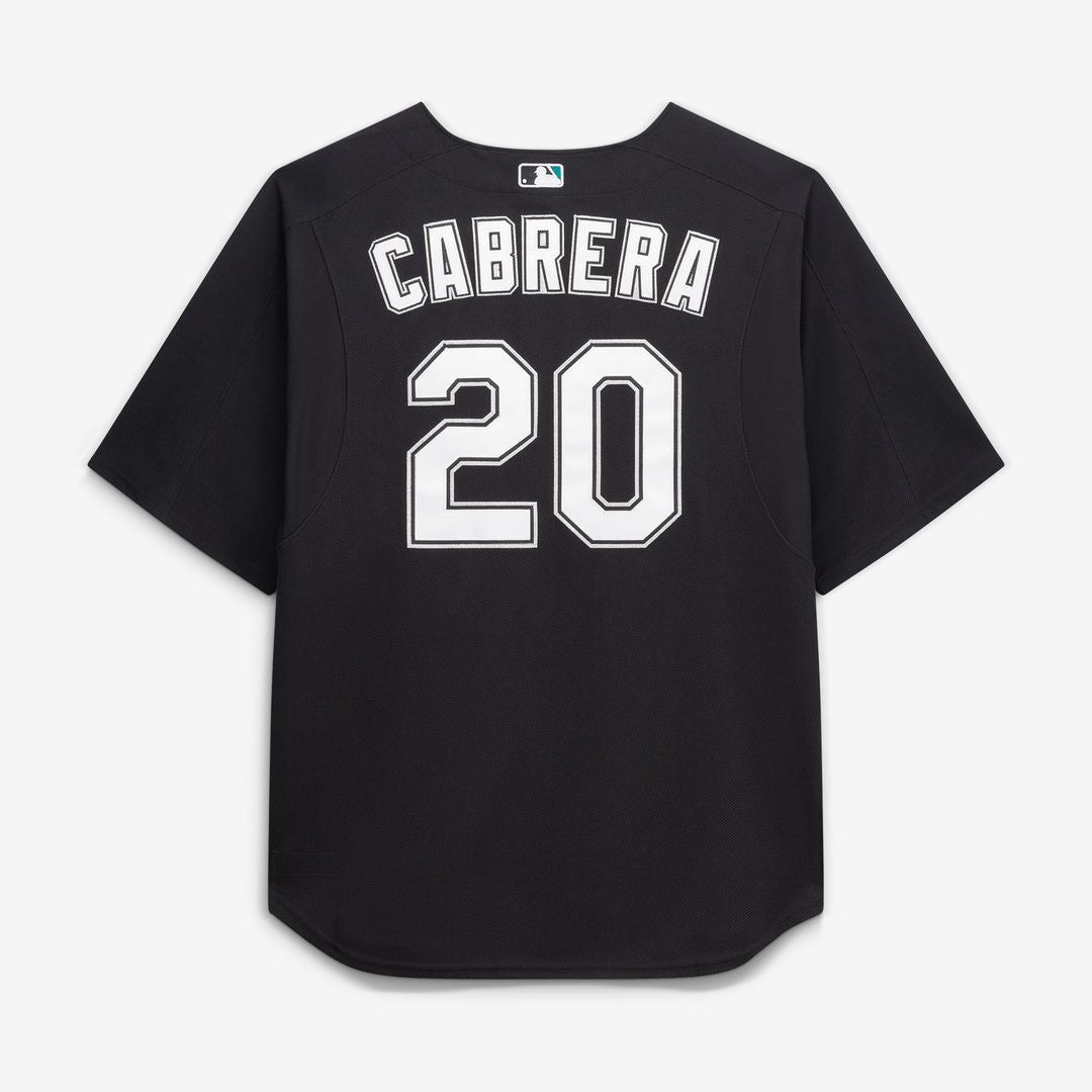 Miami Marlins Miguel Cabrera Big & Tall Cooperstown Mesh Batting Practice Jersey | Black