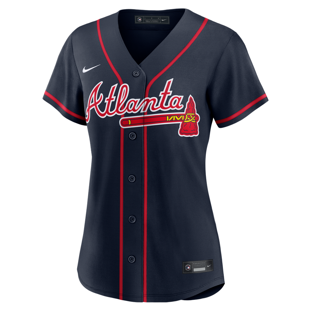 Atlanta Braves Ronald Acuña Jr. Women's Alternate Replica Jersey | Navy