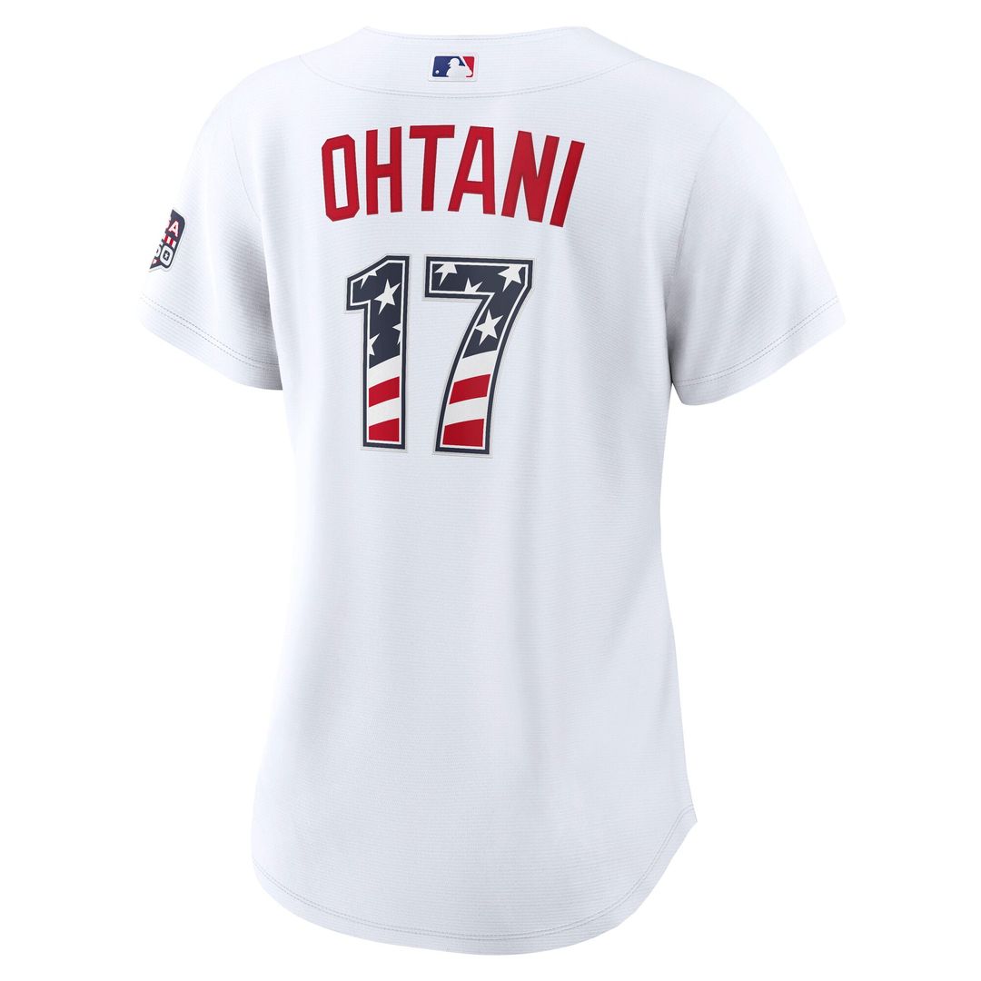 Los Angeles Dodgers Shohei Ohtani Women's USA 250 Fourth of July Home Stadium Jersey | White