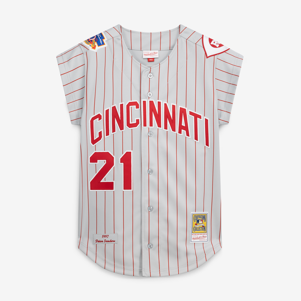 Cincinnati Reds Deion Sanders 1997 Authentic Jersey | Gray