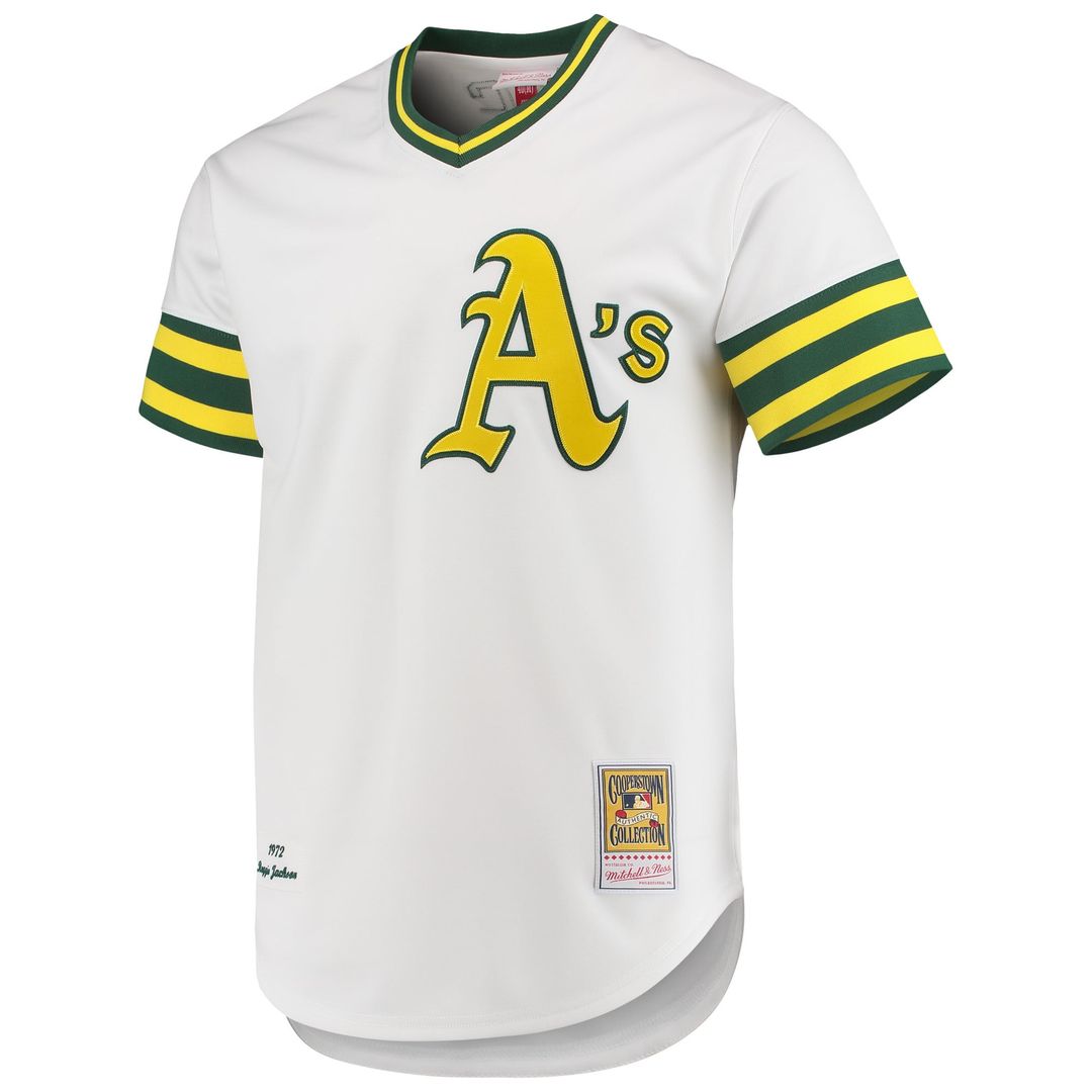 Athletics Reggie Jackson 1972 Cooperstown Authentic Jersey | White