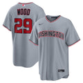 Washington Nationals James Wood Road Replica Jersey | Gray