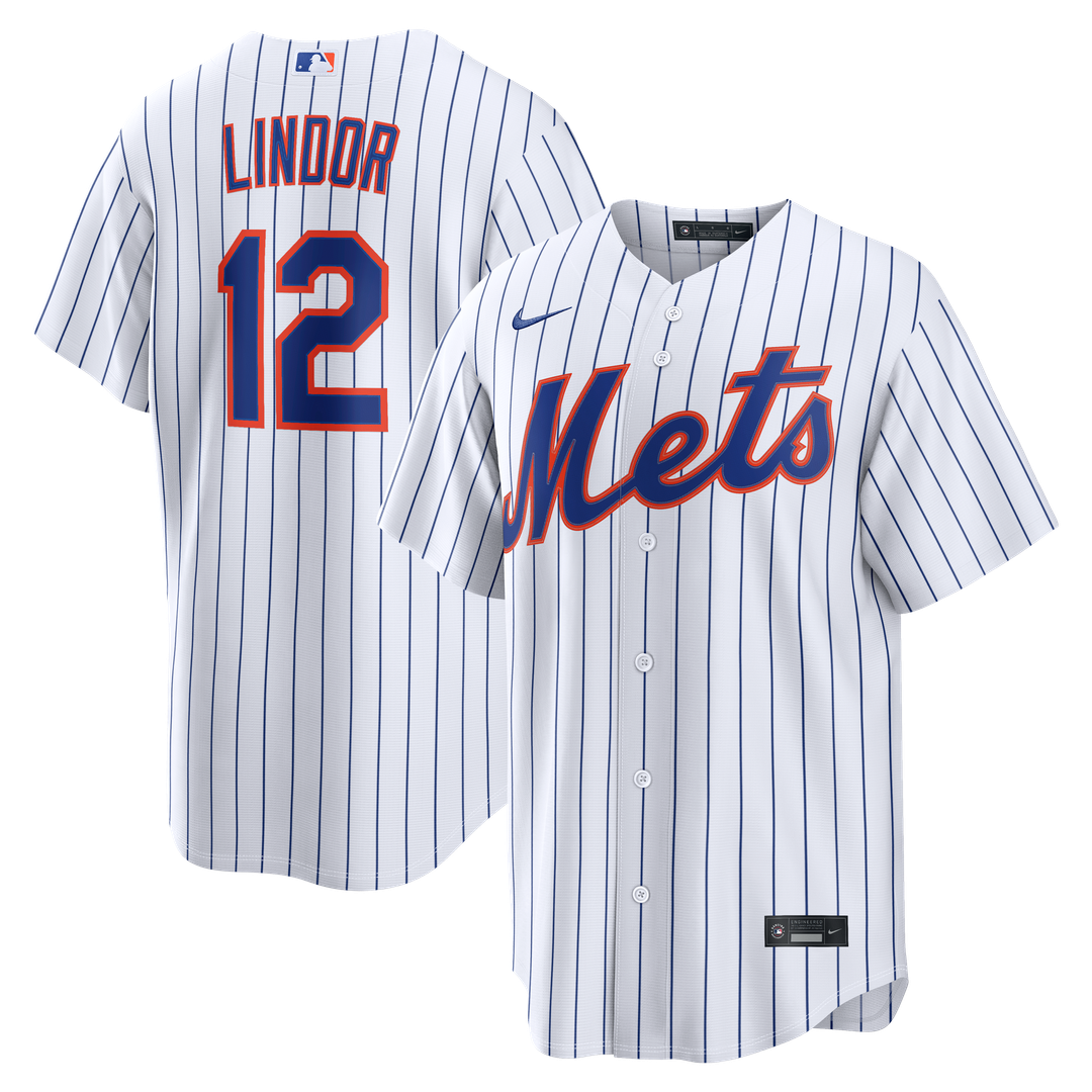 New York Mets Francisco Lindor Home Replica Jersey | White