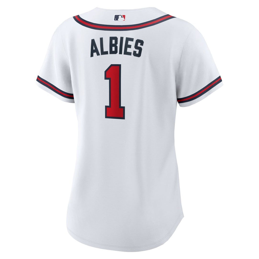 Atlanta Braves Ozzie Albies Women's Home Replica Jersey | White