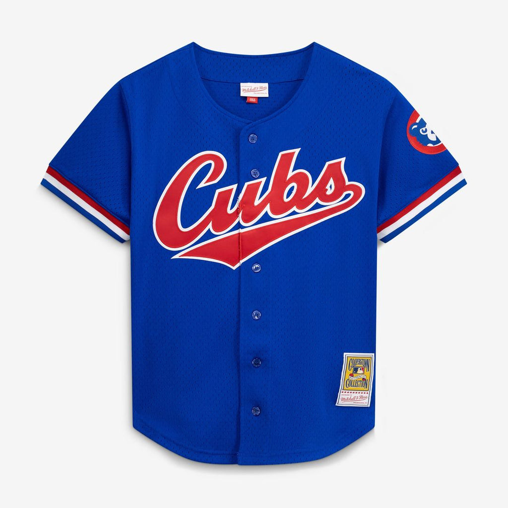 Chicago Cubs Ryne Sandberg Cooperstown 1996 Mesh Batting Practice Button-Up Jersey | Royal