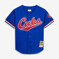 Chicago Cubs Ryne Sandberg Cooperstown 1996 Mesh Batting Practice Button-Up Jersey | Royal