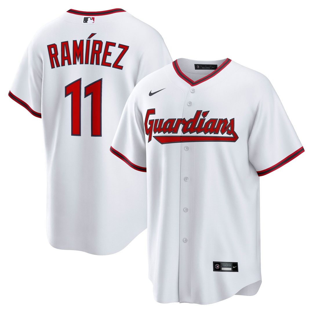 Cleveland Guardians José Ramírez Home Replica Jersey | White