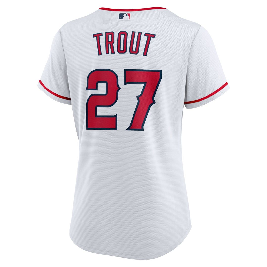 Los Angeles Angels Mike Trout Women's Home Replica Jersey | White