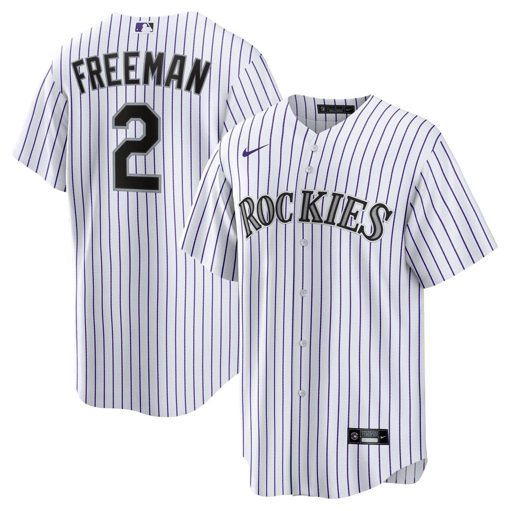 Colorado Rockies Tyler Freeman Home Replica Jersey | White