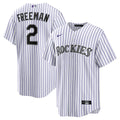 Colorado Rockies Tyler Freeman Home Replica Jersey | White