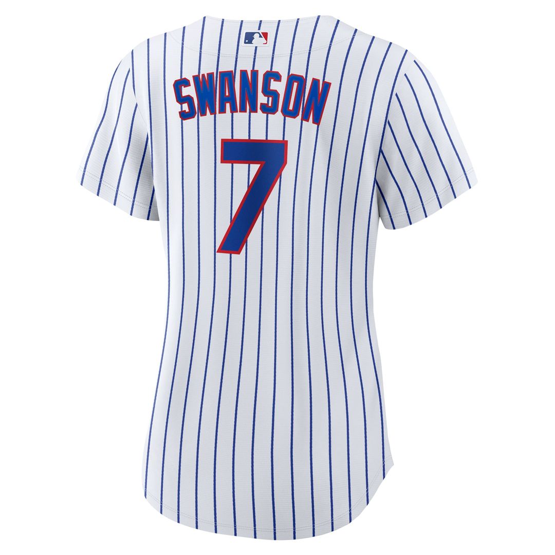 Chicago Cubs Dansby Swanson Women's Home Replica Jersey | White/Royal