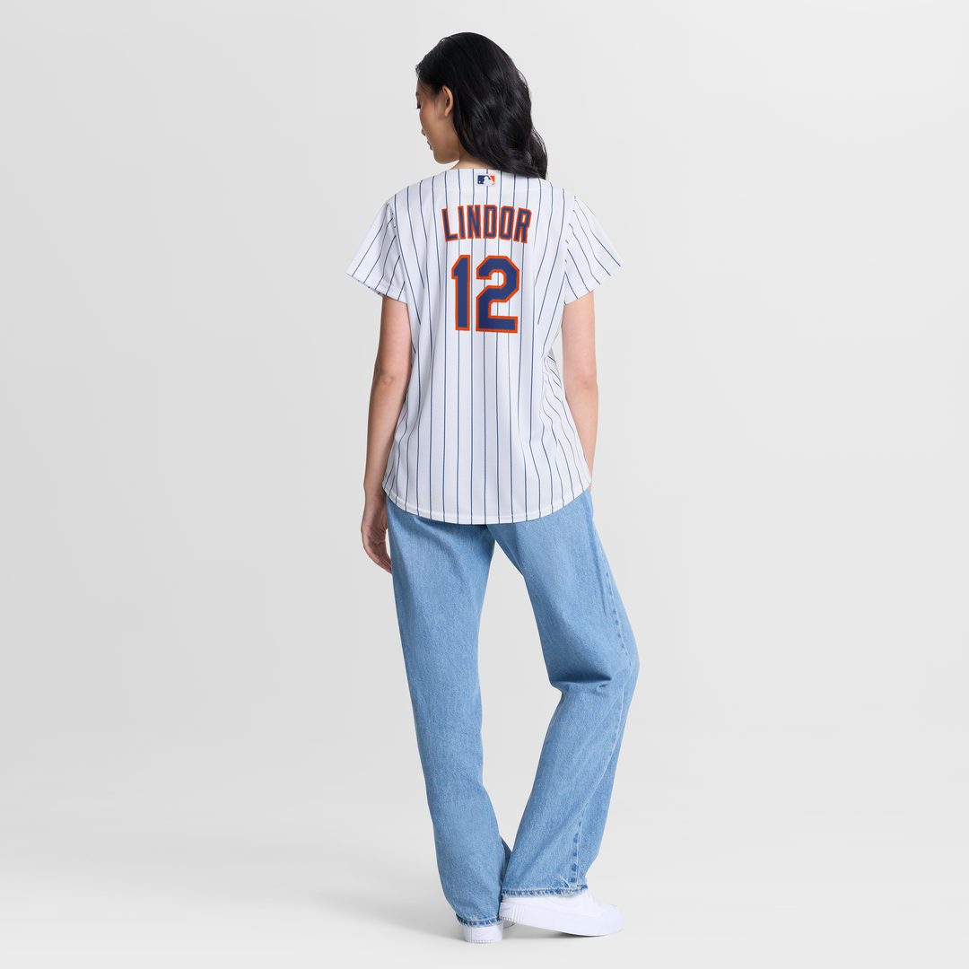 New York Mets Francisco Lindor Women's Home Replica Jersey | White