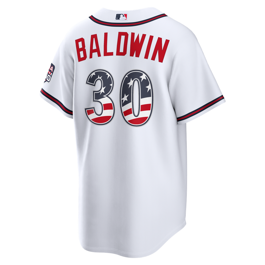 Atlanta Braves Drake Baldwin USA 250 Fourth of July Home Stadium Jersey | White