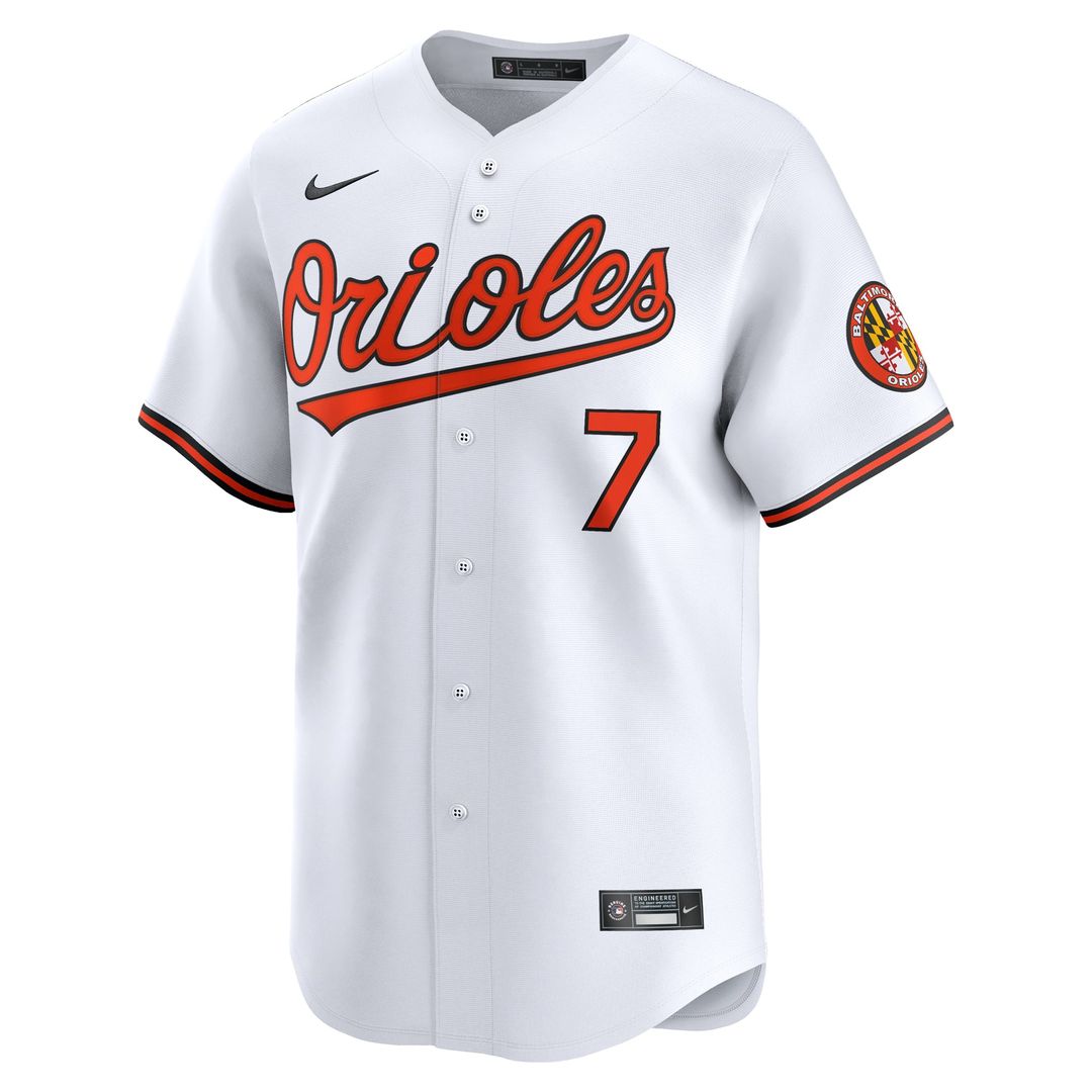 Baltimore Orioles Jackson Holliday Home Limited Jersey | White
