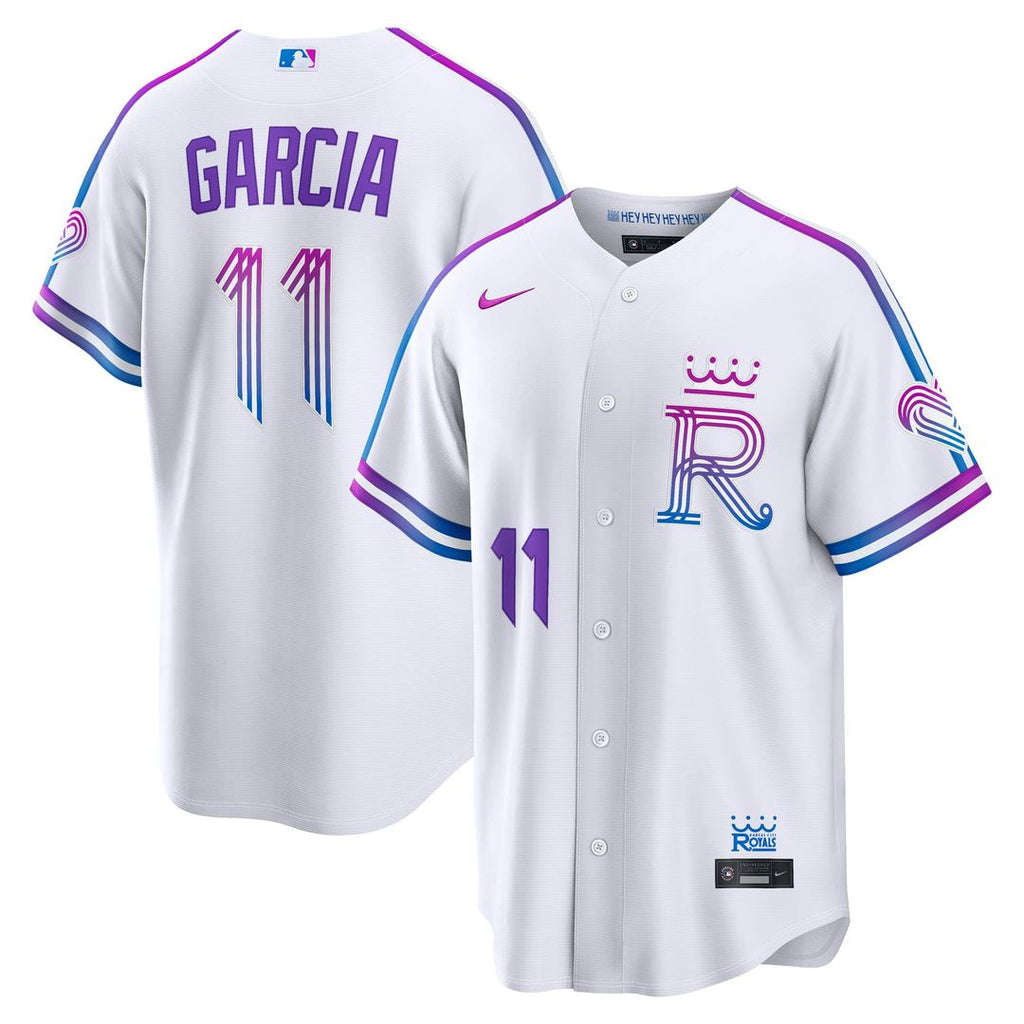 Kansas City Royals Maikel Garcia 2026 City Connect Stadium Jersey | White