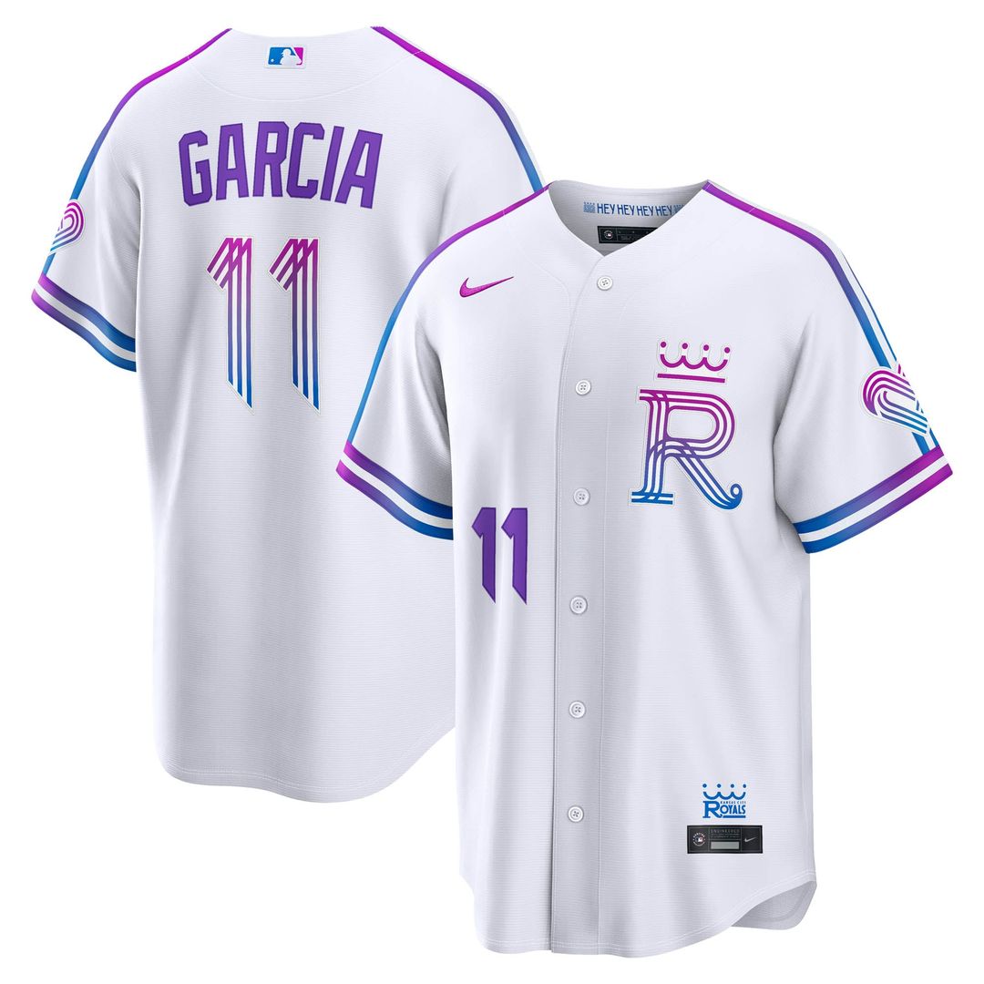 Kansas City Royals Maikel Garcia 2026 City Connect Stadium Jersey | White