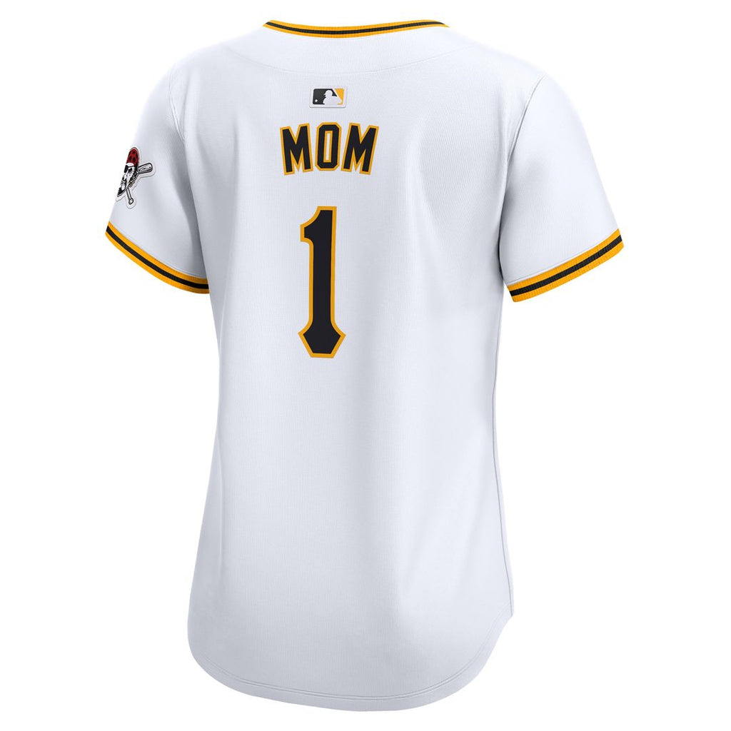 Pittsburgh Pirates Women's #1 Mom Home Limited Jersey | White
