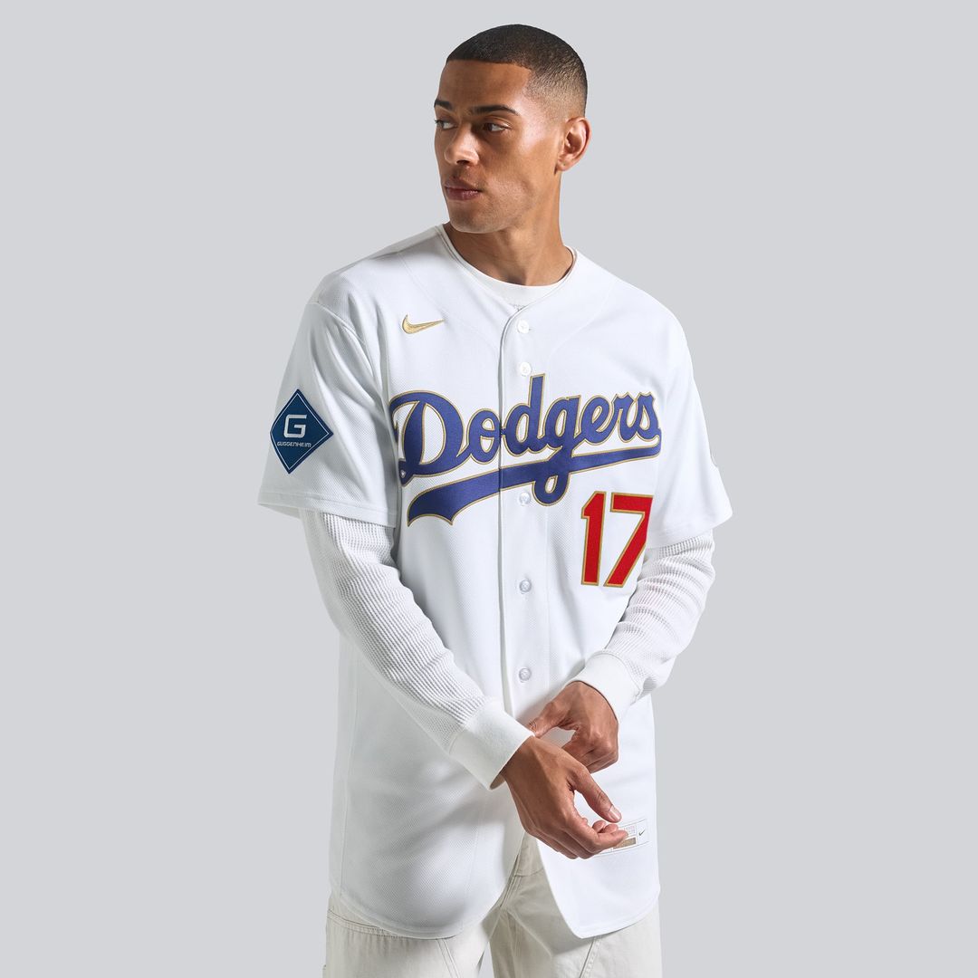 Los Angeles Dodgers Shohei Ohtani 2026 Gold Collection Authentic Jersey | White