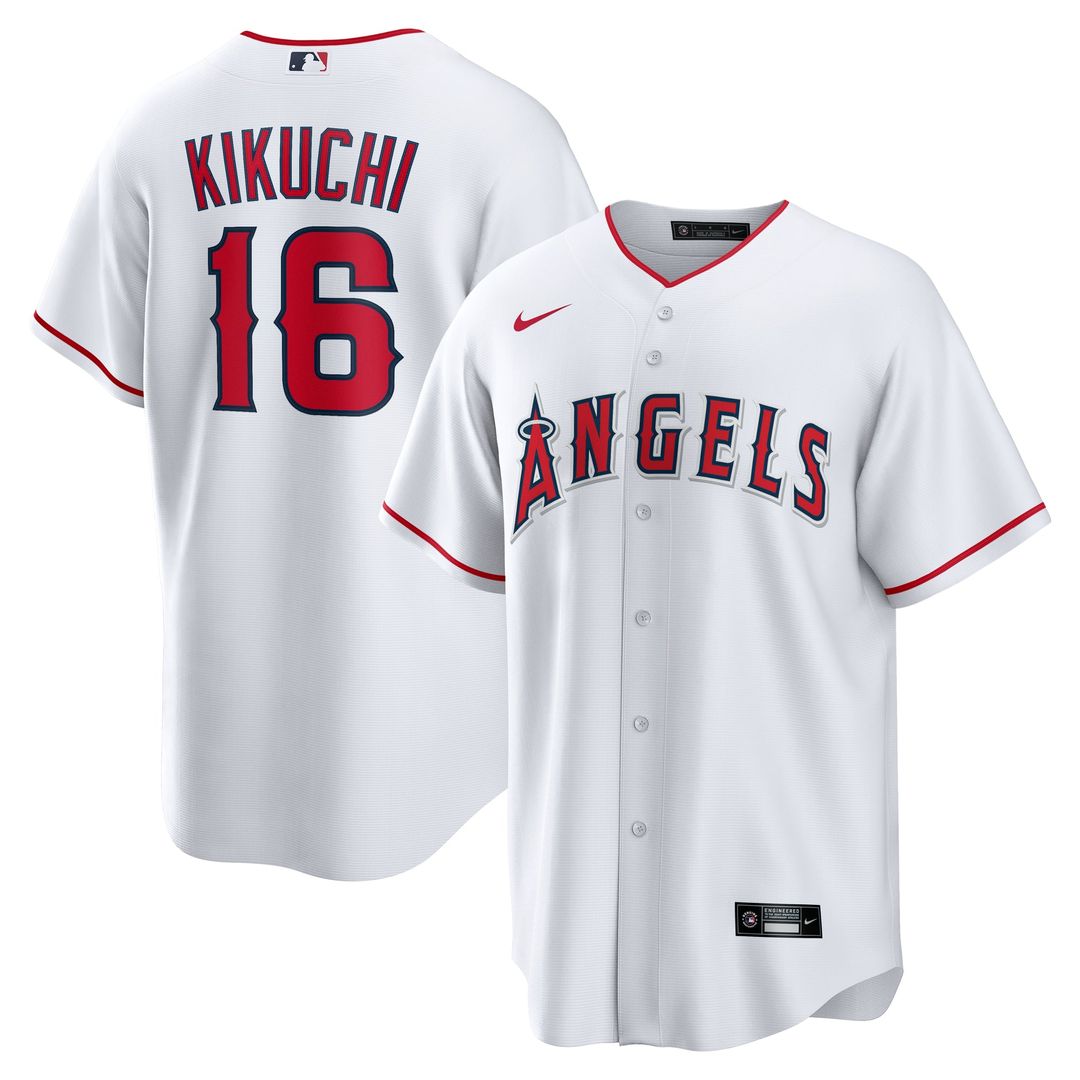Los Angeles Angels Yusei Kikuchi Home Replica Jersey | White