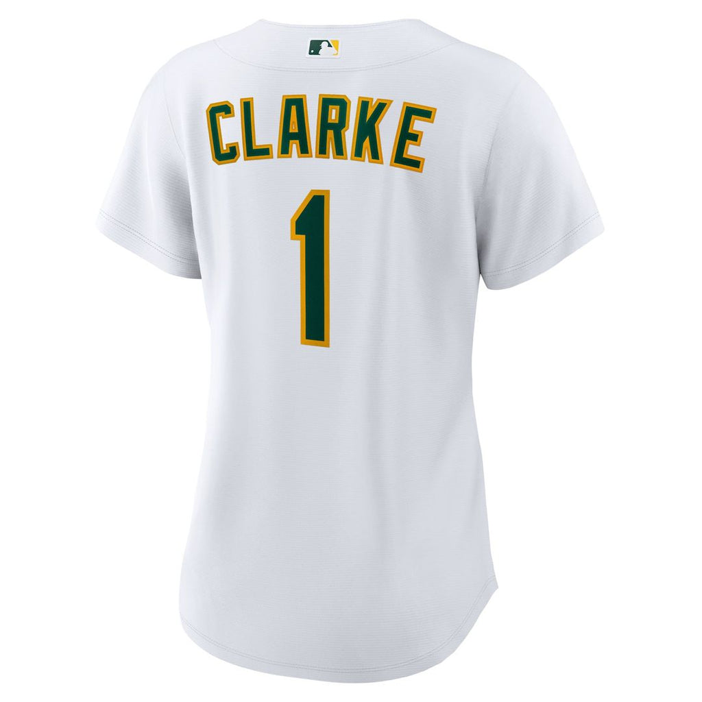 Athletics Denzel Clarke Women's Home Replica Jersey | White