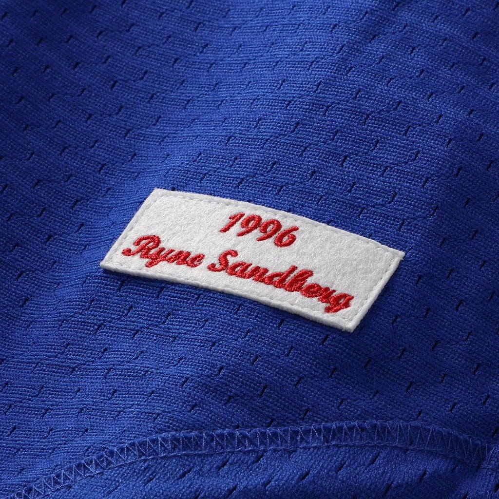 Chicago Cubs Ryne Sandberg Cooperstown 1996 Mesh Batting Practice Button-Up Jersey | Royal