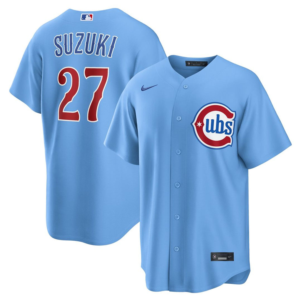 Chicago Cubs Seiya Suzuki Alternate Replica Jersey | Light Blue
