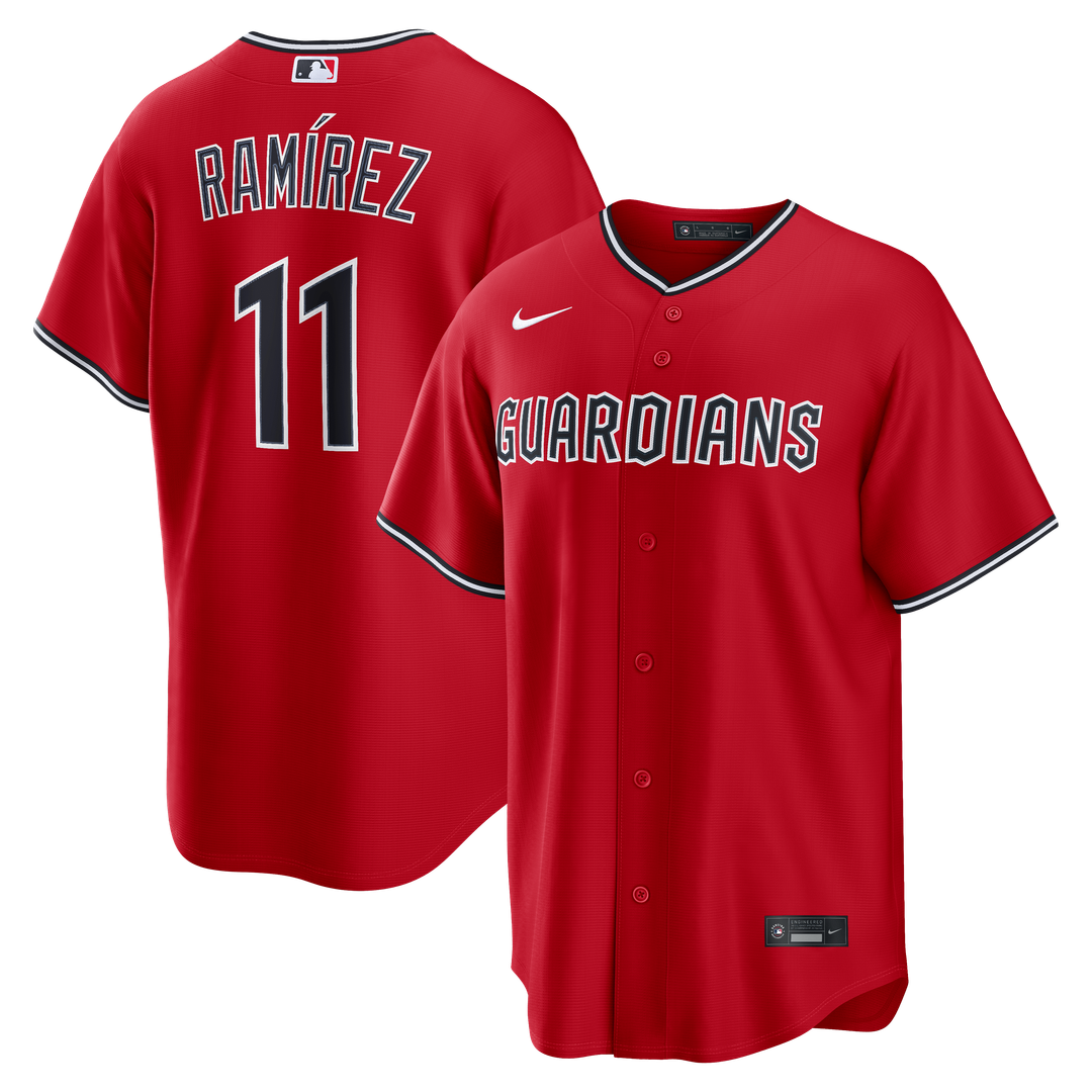 Cleveland Guardians José Ramírez Alternate Replica Jersey | Red