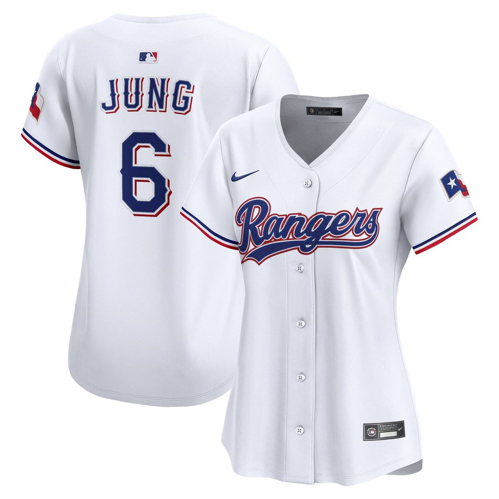 Texas Rangers Josh Jung Women's Home Limited Jersey | White