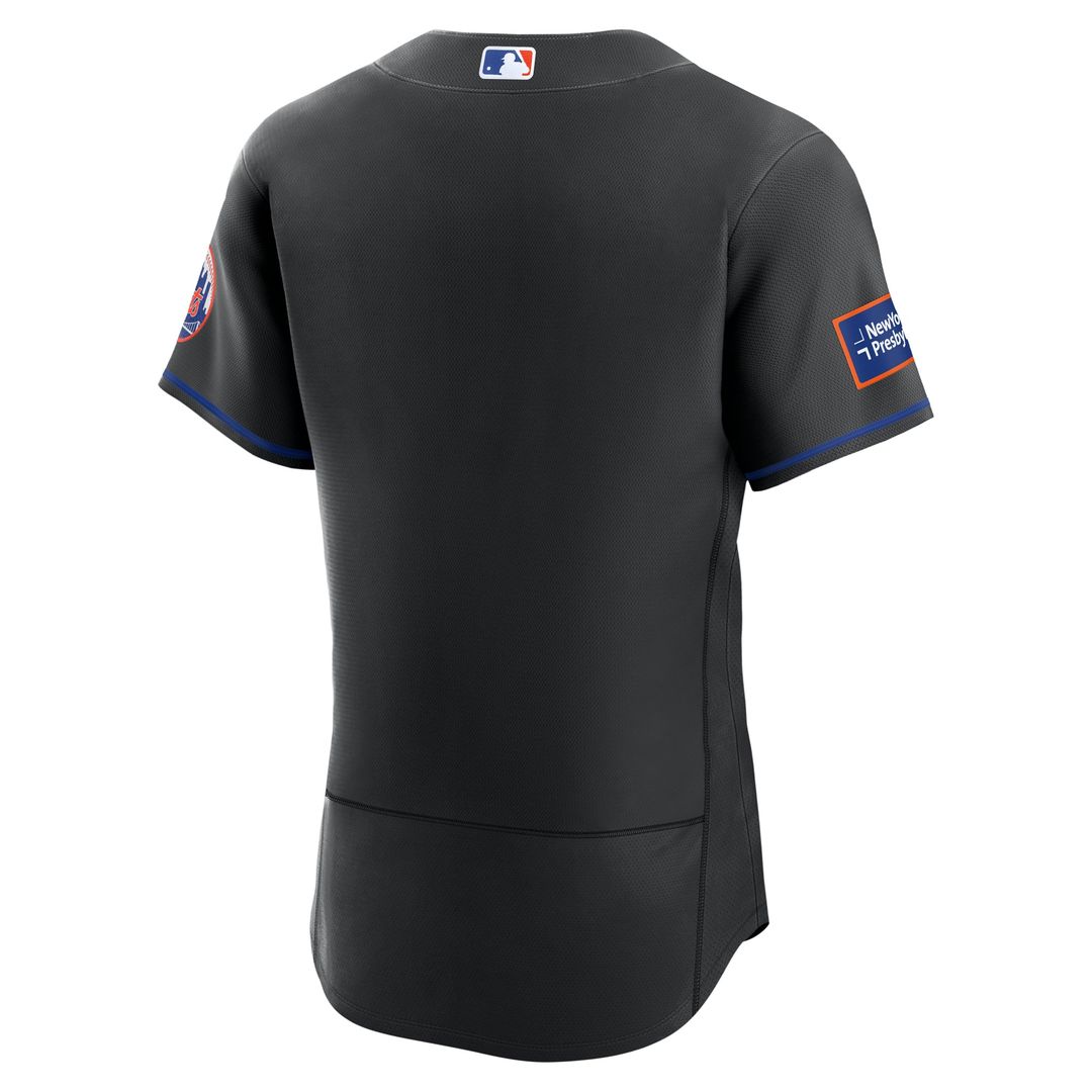 New York Mets Home Sponsor Patch Authentic Jersey | White