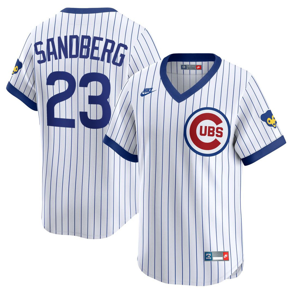Chicago Cubs Ryne Sandberg Throwback Cooperstown Limited Jersey | White