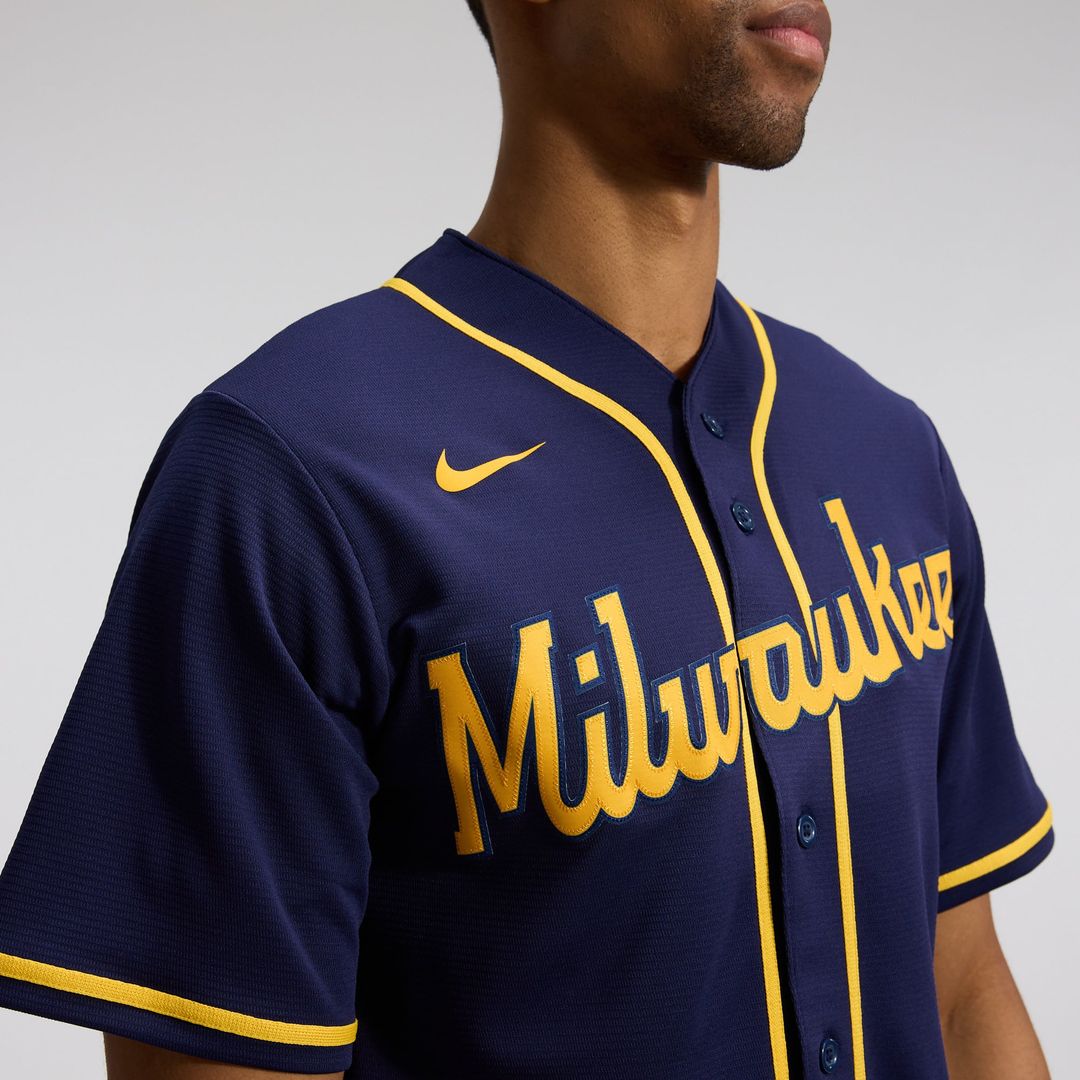 Milwaukee Brewers Alternate Replica Team Jersey | Navy