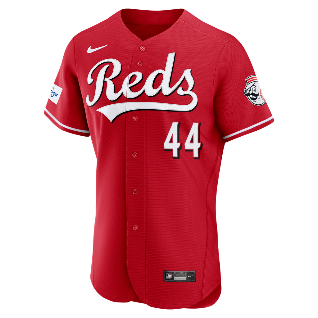 Cincinnati Reds Elly De La Cruz Home Authentic Sponsor Patch Jersey | White