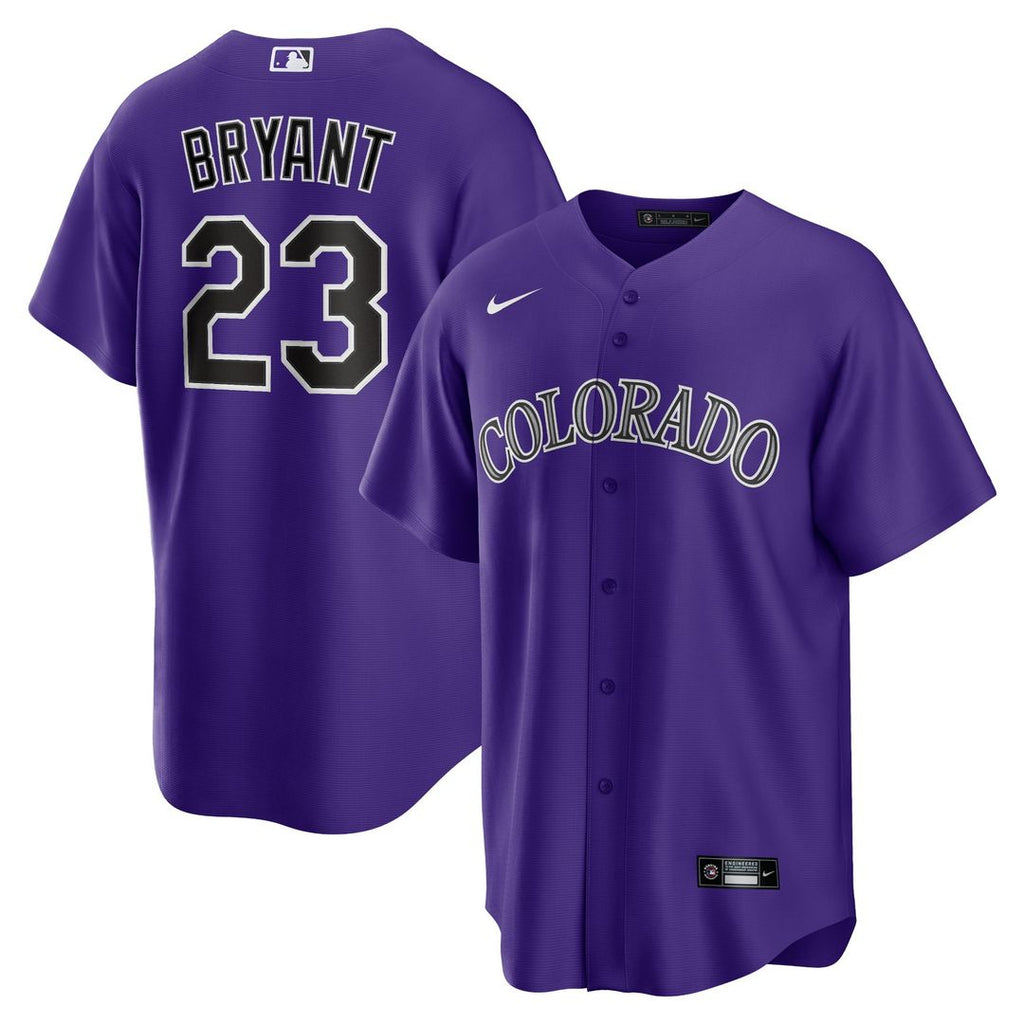 Colorado Rockies Kris Bryant Alternate Replica Jersey | Purple