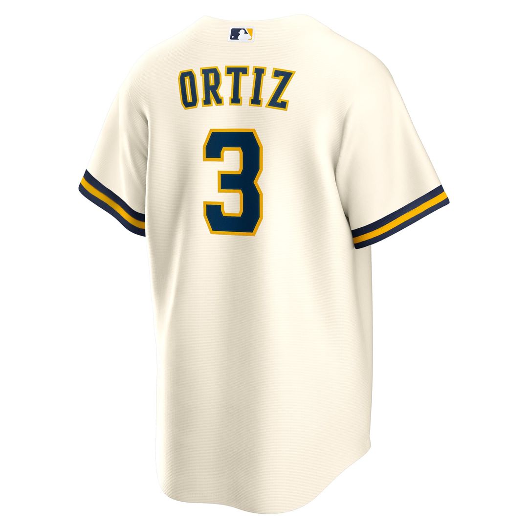 Milwaukee Brewers Joey Ortiz Home Replica Jersey | White