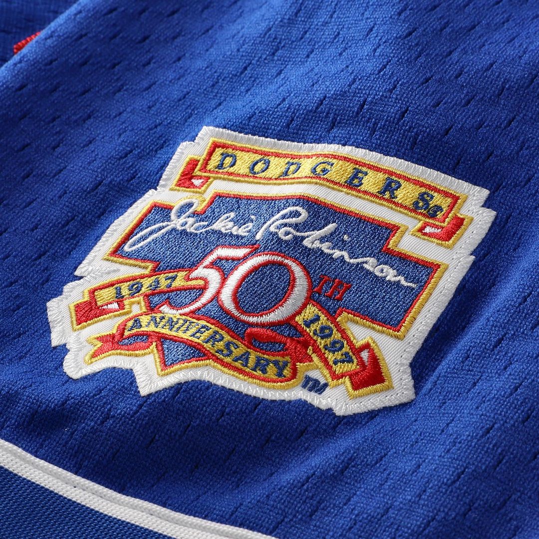 Los Angeles Dodgers Mike Piazza Cooperstown Mesh Batting Practice Button-Up Jersey | Royal