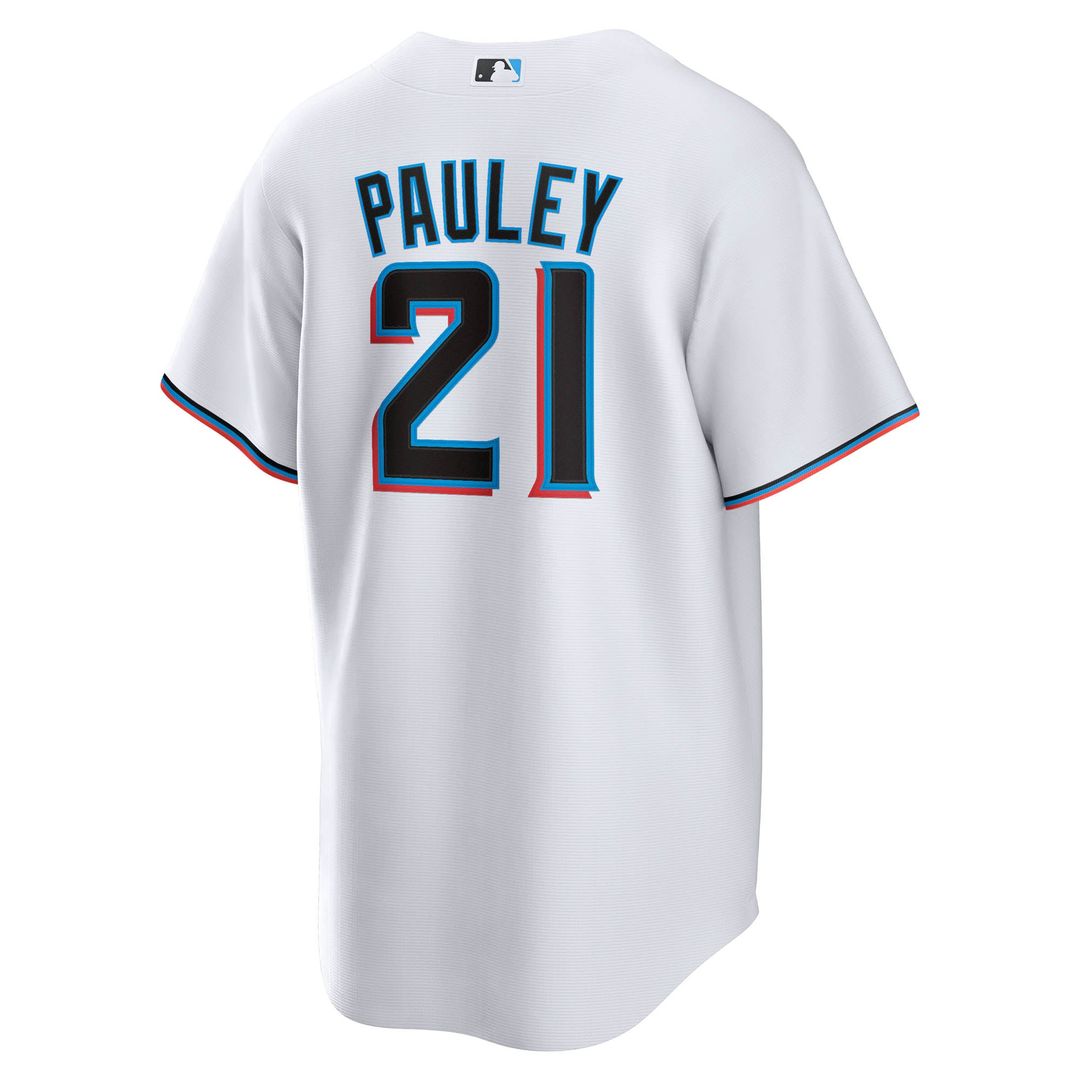 Miami Marlins Graham Pauley Home Replica Jersey | White