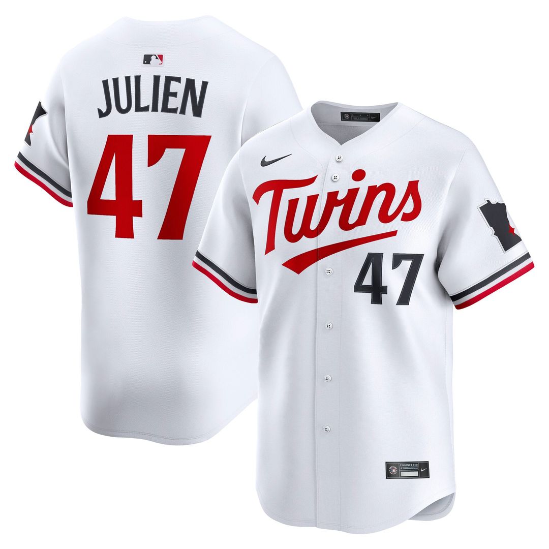 Minnesota Twins Edouard Julien Home Limited Jersey | White