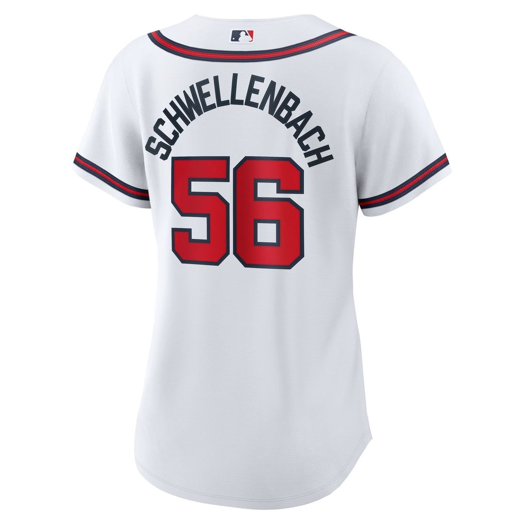 Atlanta Braves Spencer Schwellenbach Women's Home Replica Jersey | White