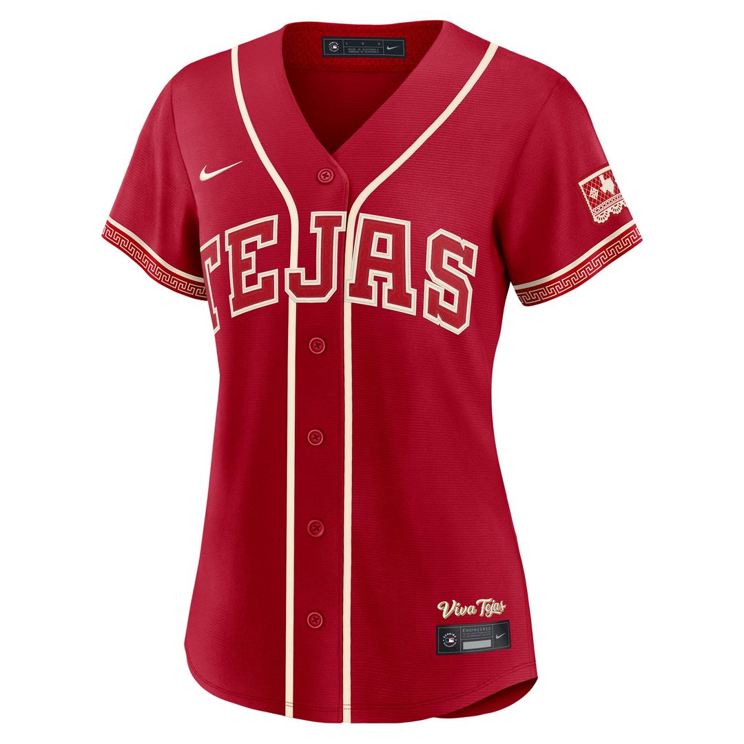 Texas Rangers Wyatt Langford Women's 2026 City Connect Stadium Jersey | Red
