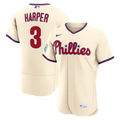 Philadelphia Phillies Bryce Harper Alternate Authentic Sponsor Patch Jersey | Cream