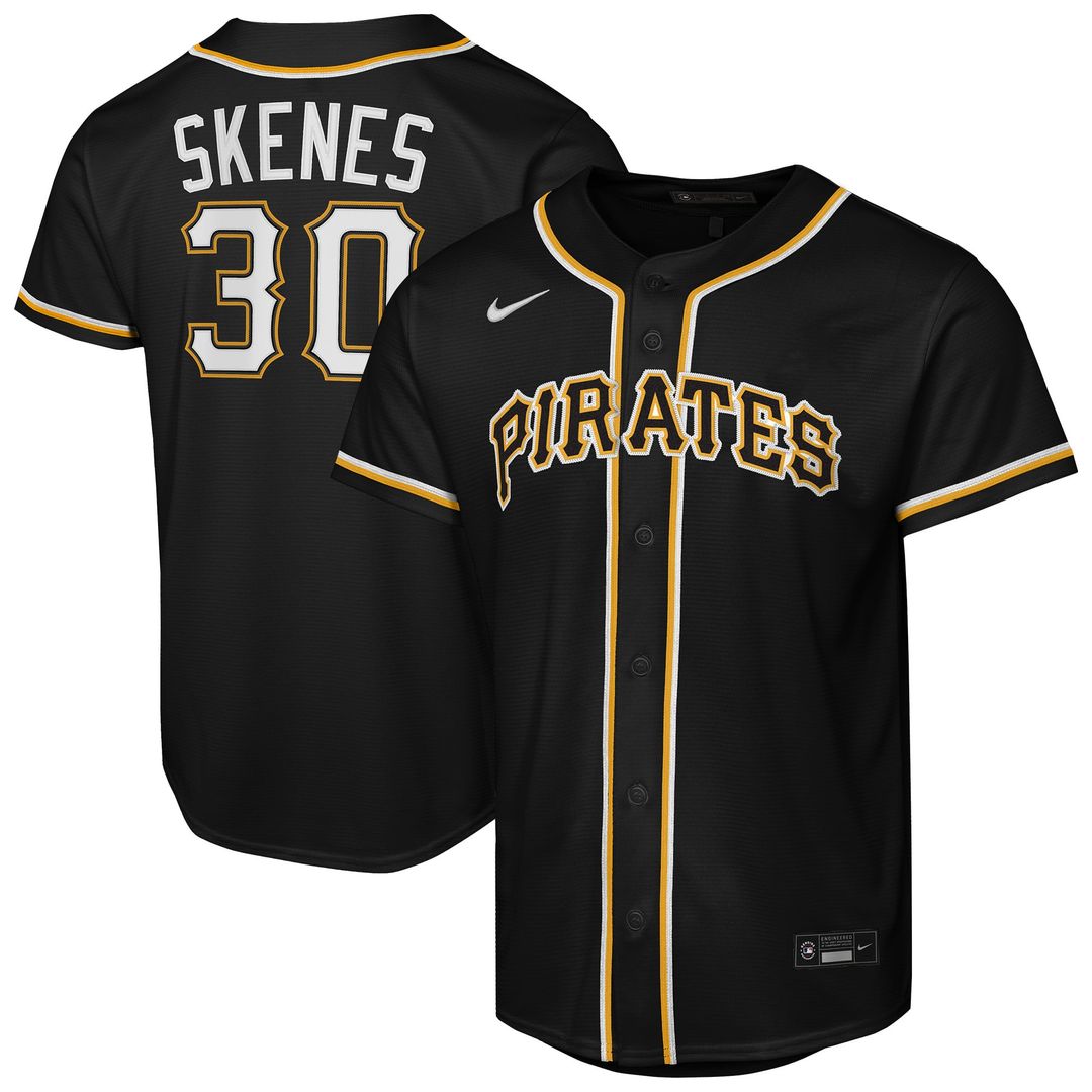 Pittsburgh Pirates Paul Skenes Youth Fashion Replica Jersey | Black