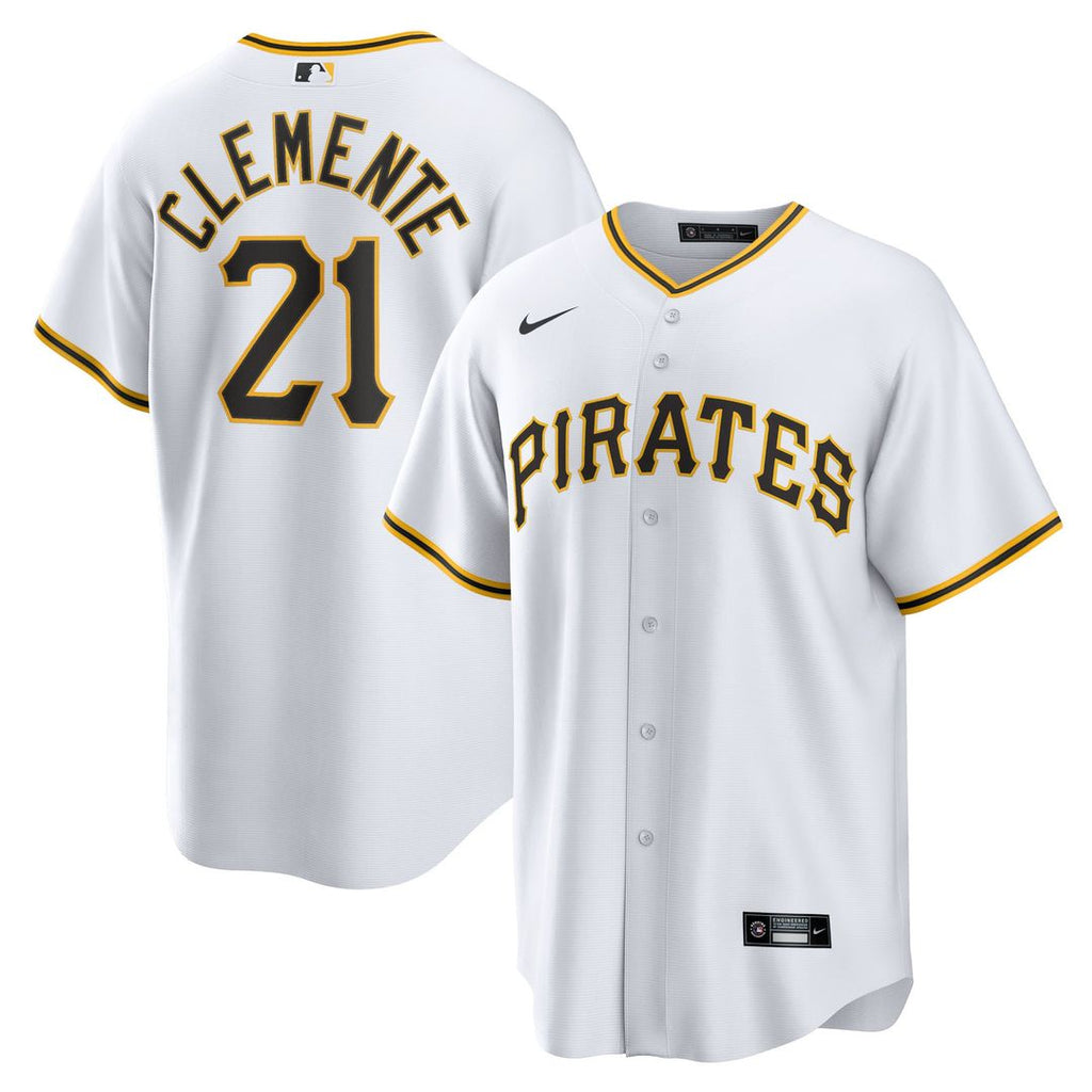 Pittsburgh Pirates Roberto Clemente Home Replica Player Name Jersey | White