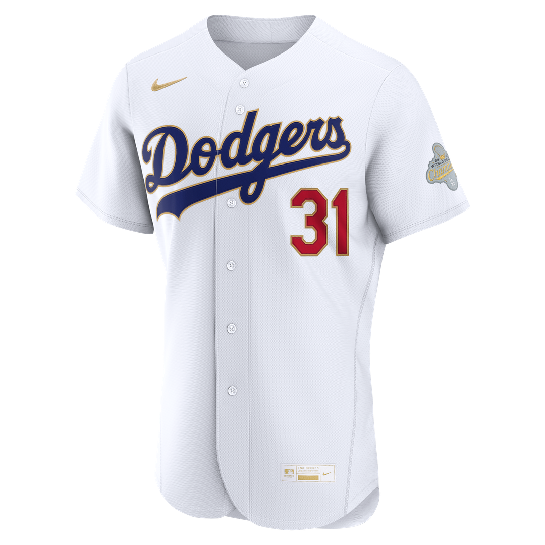Los Angeles Dodgers Tyler Glasnow 2026 Gold Collection Authentic Jersey | White