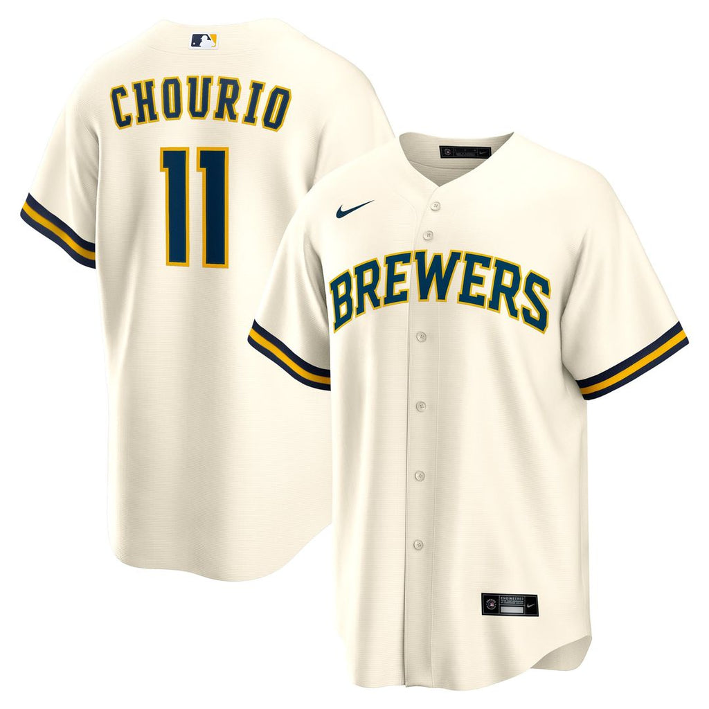Milwaukee Brewers Jackson Chourio Home Replica Jersey | Cream